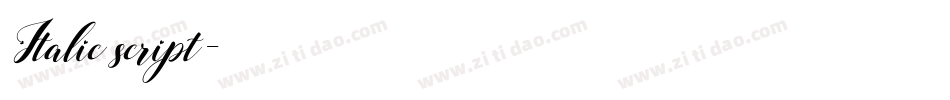 Italic script字体转换
